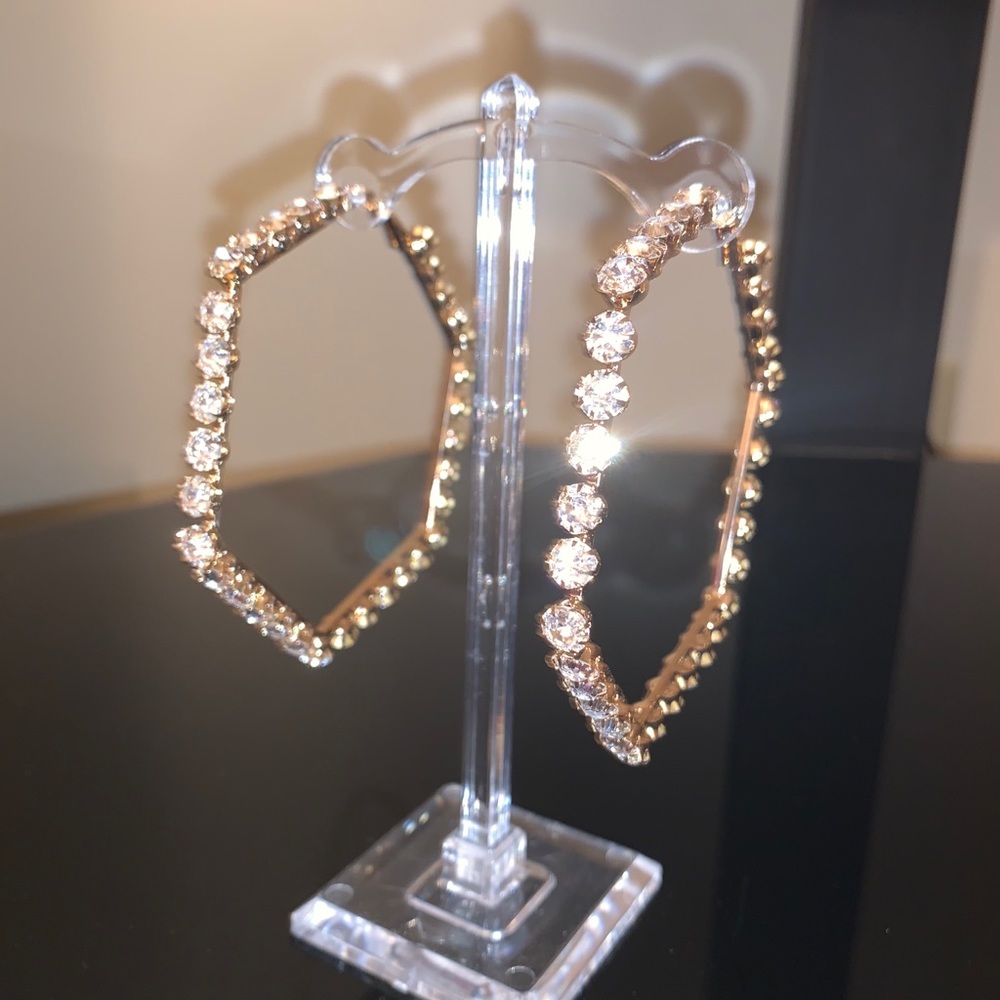 Gold Rhinestone Hoop
